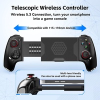 Manette de jeu sans fil extensible AB02 avec moteur de vibration et batterie de 450 mAh pour Android/iOS/Switch