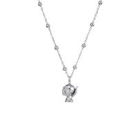 Chaud métal feuille trophée cadeau inoxydable titane acier collier étanche ne se décolore pas pierre naturelle Pauline fleur pendentif bijoux