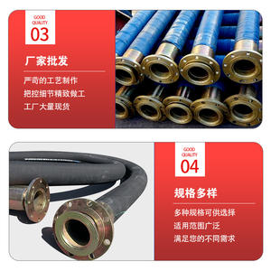 Tuyaux en caoutchouc tressés en acier de grand diamètre haute pression pour le transport d'huile et d'eau pour l'exploitation minière, le dragage de sable, tuyaux en caoutchouc - Product Image 3