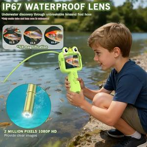 Nouvelle caméra <span class=keywords><strong>d</strong></span>'inspection portable pour enfants, jouet éducatif, écran IPS 2,4 pouces, enregistrement vidéo HD 1080P, caméra endoscopique pour serpent - Product Image 3