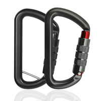 Mousqueton en aluminium en forme de D de 9 kN avec vis pour équipement de sécurité professionnel pour les sports de plein air