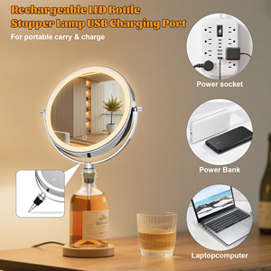 Led nhà hàng chai rượu vang bảng Gương điều khiển cảm ứng không dây hiện đại xách tay không dây có thể sạc lại trang trí nội thất ánh sáng - Product Image 2