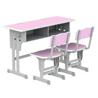 Fournisseur de mobilier scolaire moderne, bureau et chaise durables pour étudiants, ensemble de tables et chaises de classe à double siège