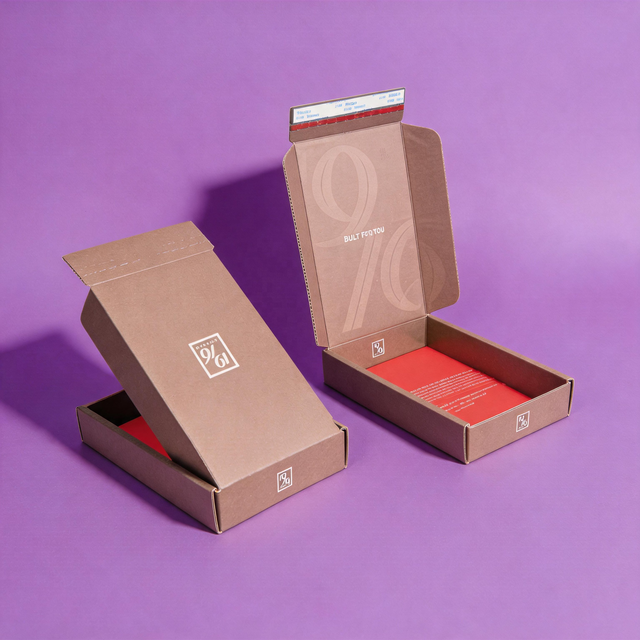 Custom High-End Eco-Friendly Biodegradable Corrugated Boxes Magnetic Closure Custom Logo Tear Strip Custom Color Size for