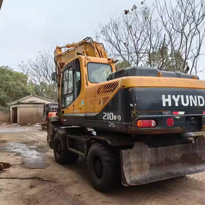 Excavadora de Ruedas Hidráulica Hyundai 210W-9 Usada de Alta Calidad en Buenas Condiciones, 20.5 Toneladas, Equipo Industrial en Venta a Bajo Precio - Product Image 1