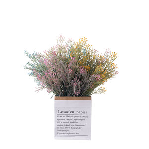 Bouquet de fleurs artificielles CallaFloral bleu et rose rouge en plastique, plante décorative d'intérieur, fournitures de mariage - Product Image 5