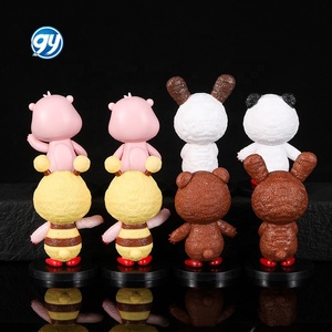 Petit Castor, Figurine de Dessin Animé, Abeille, Ours, Lapin, Cosplay, Rubis, Jouet, Statue, 8 Pièces - Product Image 5