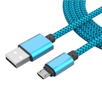 Kabel Data Pengisian Cepat USB Micro Nylon Braided 3A Tahan Lama dan Berkecepatan Tinggi untuk Perangkat