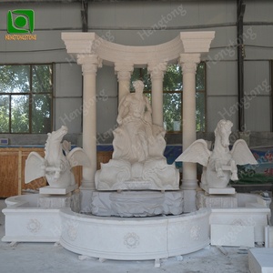 Hochwertiger Weißer Marmor Außendekoration Griechische 3-Göttinnen Stein-Wasserbrunnen - Product Image 3