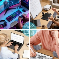 PORON Cloud Corner 2 Pack Repose-poignets en forme de L pour clavier et souris, avec protection d'angle en L et tapis de clavier pour bureau