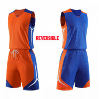 Seragam Basket Musim Panas Anak-Anak Ukuran Besar, Bolak-Balik, Bernapas, Cepat Kering, Set Jersey Latihan dan Kompetisi 100%