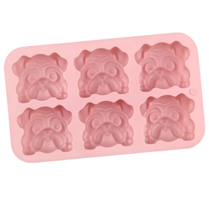 Moule en silicone 6 cavités en forme de Pékinois mignon pour gâteaux, savons, bonbons, bougies, résine et créations DIY - Product Image 4