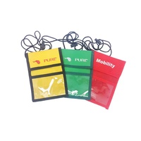 Trade Show tempat lencana dengan lanyard, kantong kecil pemegang lencana dengan tali leher