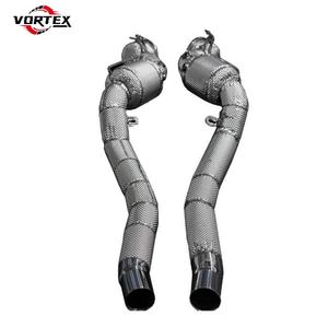 Vortex High Performance Stainless Steel Exhaust Downpipe with Heat Shield for Ferrari 812 - Product Image 1