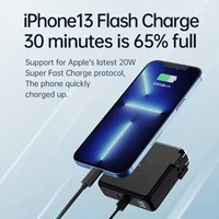 OEM/ODM Power Bank Portabel Ultra Tipis 10000mAh Li-Polymer Nirkabel Pengisian Daya Tipe-C Pengisian Cepat Output USB Ganda Untuk Penggunaan Luar Ruangan