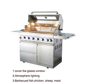 Combinaison de charbon de bois hybride en acier inoxydable pour la cuisine Gril à gaz pour l'extérieur <span class=keywords><strong>Barbecue</strong></span> Grills Garden - Product Image 5