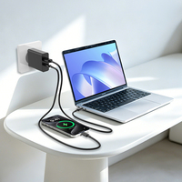 Chargeur mural multiport USB Type-C GaN 65W 1C1A PD 3.0 PPS QC avec protection de sécurité pour ordinateur portable, téléphone, tablette
