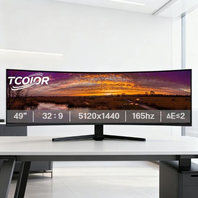 Best Desktop Computer Screen 49 Inch Pc Monitor Gaming 5k 5120*1440 100srgb ultra Wide Screen Monitor with Vesa for Office Home