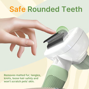 Nuevo peine de limpieza automática para mascotas, peine para limpiar la capa interior, cepillo para limpiar perros y gatos con un botón - Product Image 2