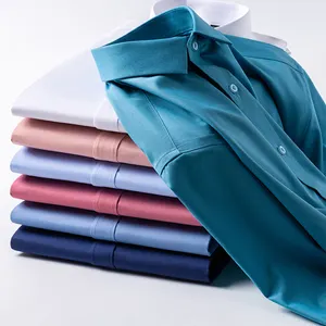 חולצת שרוול ארוך הסיטונאי באיכות גבוהה שרוול ארוך עם כפתור שרוול ארוך למטה חולצה רגילה לגברים