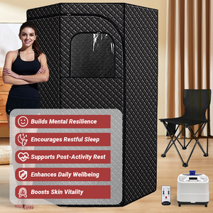 Sauna Portátil Personalizada ZT de Tamaño Completo, Mini Sauna Exterior para 1 Persona, Diseño Plegable Negro, Carpa de Sauna Portátil - Product Image 2