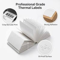 Etiqueta Térmica en Rollo de 4" X 6", Papel Autoadhesivo Perforado para Dirección de Envío y Código de Barras