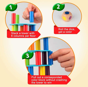 Gioco genitore-bambino Stack altezza bambini blocco di equilibrio in legno impilamento ruzzolante torre <span class=keywords><strong>Pisa</strong></span> blocchi di costruzione giocattoli - Product Image 3