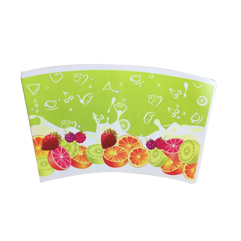 Custom Design Biodegradable Offset Printing Die Cut Cup Stock Paper Fan Roll PE Coated Paper Cup Fan and Bottom