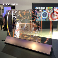 Écran OLED transparent de 55 pouces, affichage numérique sur pied, téléviseur intelligent, écran tactile créatif, moniteur