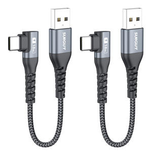 Cable Multiusos SUNGUY Tipo-A a Tipo-C de 18W con Carga Rápida, Retráctil, de Nailon Ecológico, con 3 Años de Garantía y Logotipo Personalizado - Product Image 3