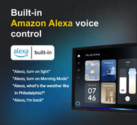 UEMON Panel Inteligente Android IPS de 8 Pulgadas con Control por Voz Alexa, ZigBee Gateway, IR Blaster, Interruptor de Pared de 2 Gangs, Compatible con Smart Life APP