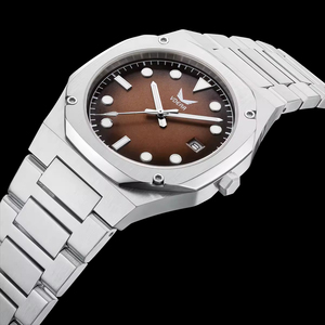 Montre Homme de Luxe à Quartz Style Classique Étanche 3 ATM Boîtier Octogonal Doré Lumineux Date Bracelet en Cuir Verre Personnalisé - Product Image 4