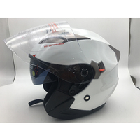 Casque de moto ouvert blanc homologué ECE avec visière