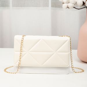 Borsa a tracolla da donna alla moda con perle, catena spessa, motivo a rombi, semplice, casual, piccola borsa quadrata, stile Net Red - Product Image 2