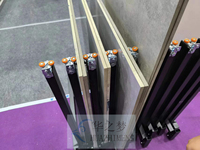 Présentoir de carreaux à glissière simple Push Pull Grand Format Ceramie Supports de carreaux Affichage Pierre Quartz Échantillon Métal Présentoir