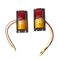 Luz LED de posición lateral bicolor rojo y ámbar, impermeable, para camión, remolque, luz de separación, indicador lateral, montaje con tornillos para camión y RV