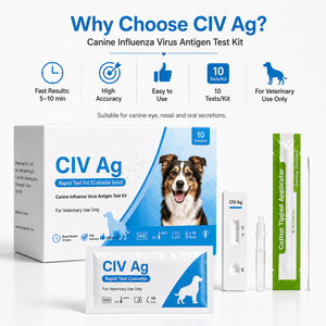 Kit per Test Rapido dell'Antigene del Virus dell'Influenza Canina A, Tampone Nasale per Screening Veterinario della Grippa Canina - Product Image 6