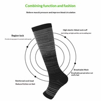 Chaussettes de compression sportives sur mesure, 100 paires, grandes tailles, extra larges, à bout ouvert, respirantes, déodorantes, absorbant la transpiration, tricotées
