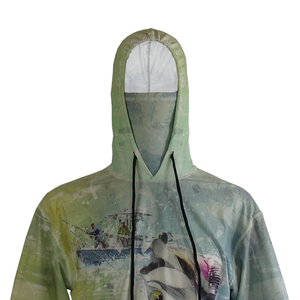 เสื้อฮู้ดดี้ตกปลาแบบซับลิเมชั่น แขนยาว น้ำหนักเบา พร้อมแขนยาว - Product Image 4