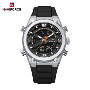NAVIRORCE 9265 ファッションメンズ電子クォーツ腕時計 デュアルディスプレイ カレンダー 夜光 スポーツカジュアル シリコンバンド デジタル腕時計 - Product Image 6