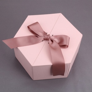 Plain Printed Magnetic Closure Flap Elegant Bespoke Paper Cardboard Gift <b>Boxes</b> With Ribbon for Sale - Product Image 2