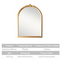 Miroir mural créatif HOMCO de style Art déco rétro antique, doré, pour la décoration de la salle de bain et de la maison