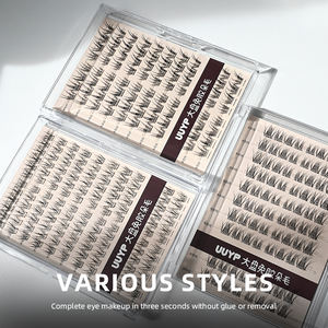 Kit de faux cils en grappes effet <span class=keywords><strong>manga</strong></span> DIY en gros, cils en grappes vaporeux avec extensions de cils inférieurs moelleux, mélange de cils en grappes - Product Image 4