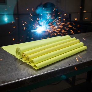 Vải cotton 100% chống cháy, màu vàng huỳnh quang EN20471, trọng lượng 240gsm, dệt, dùng cho quần áo bảo hộ & áo sơ mi chống thấm nước. - Product Image 2