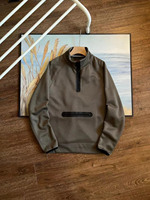 2025 Sweatshirt Homme Personnalisé à Logo, Pull Demi-Zip en Coton Tricoté Couche d'Air, Polaire Technique Décontractée pour Hommes