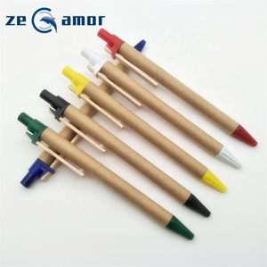 ज़ेमर रीसायकल इको फ्रेंडली प्रोमो लोगो व्यक्तिगत प्रेरित बॉलपॉइंट पेन लकड़ी क्लिप के साथ - Product Image 6