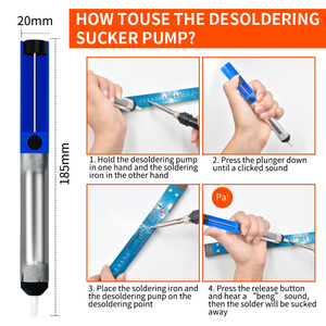 Kit de <span class=keywords><strong>fer</strong></span> à <span class=keywords><strong>souder</strong></span> électronique à température réglable 16 en 1 60W avec pointes à <span class=keywords><strong>souder</strong></span> et pompe à dessouder - Product Image 3