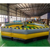 Jeu gonflable de défi Crazy Clock Wipeout Meltdown Sweeper Last Man Standing