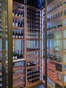 Enfriador de Vino de Acero Inoxidable Personalizable para Sala de Estar Moderna, Refrigerador para 300 Botellas, Vinoteca Termoeléctrica para 34 Botellas - Product Image 2