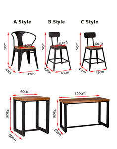Classical Commercial Hotel <strong>Bar</strong> Cafe <strong>Table</strong> and Chair Set Wooden Dining <strong>Tables</strong> Restaurant Furniture - Product Image 6